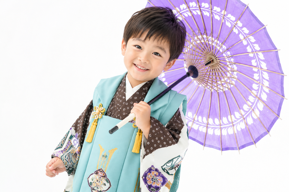 七五三写真,七五三撮影,5歳七五三,七五三男の子,七五三着物,和傘