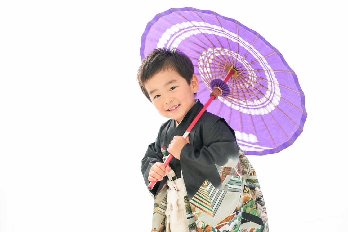 七五三写真,七五三撮影,5歳七五三,七五三男の子,七五三着物,和傘