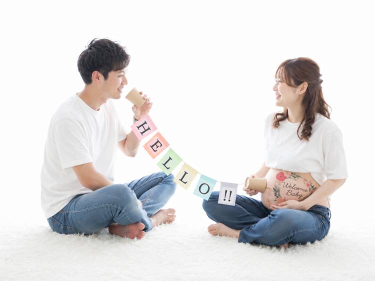 マタニティ写真,マタニティ,妊娠記念,夫婦,ドレス